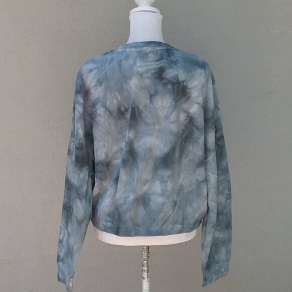 Garage Sweatshirt Women's Top Cropped Large Tie-Dye Y2K 80;s - Picture 3 of 6